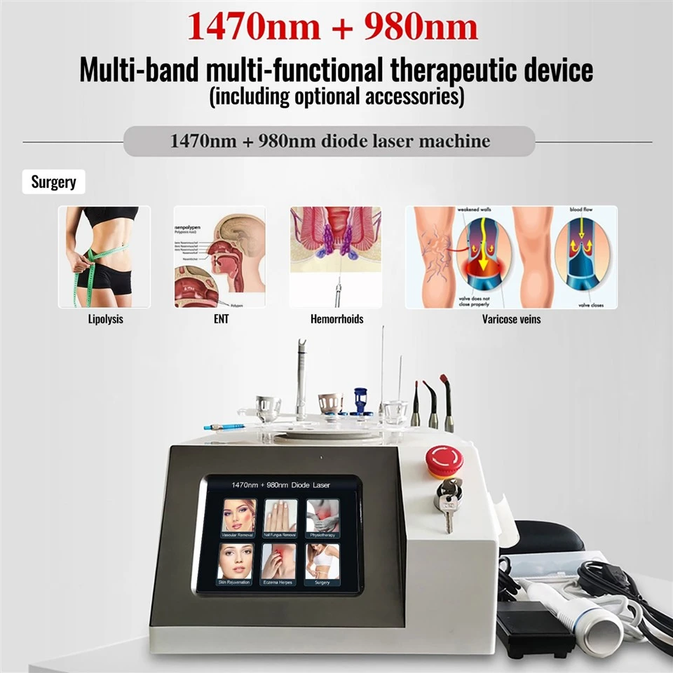 High Power 1470nm + 980nm Diode Laser Machine