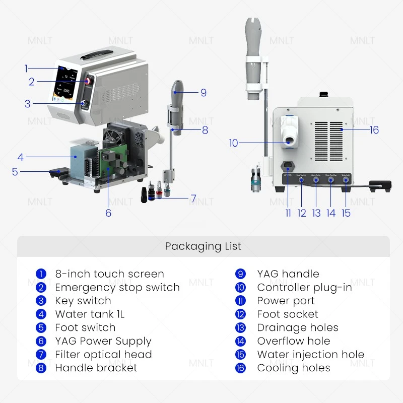 Portable Q-Switch Nd:YAG Laser Tattoo & Eyebrow Removal Machine (MNLT-T05) best